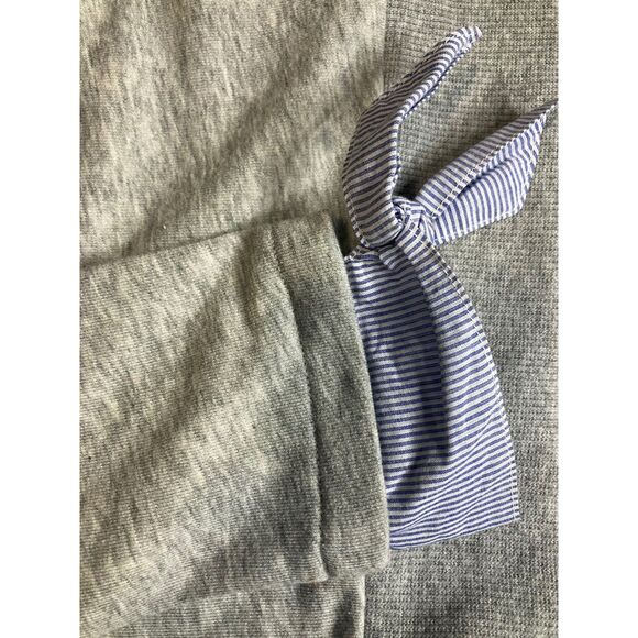 St. John's Bay Embroidered Floral Sweatshirt Women's XS Gray Blue Roses - Picture 8 of 8